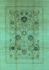 Oriental Turquoise Industrial Rug, urb855turq