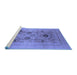 Sideview of Machine Washable Oriental Blue Industrial Rug, wshurb855blu