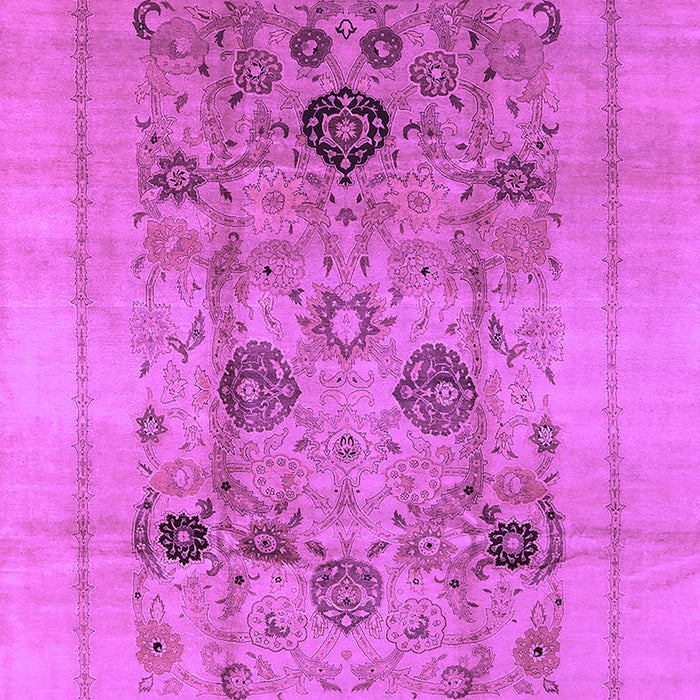 Machine Washable Oriental Purple Industrial Area Rugs, wshurb855pur