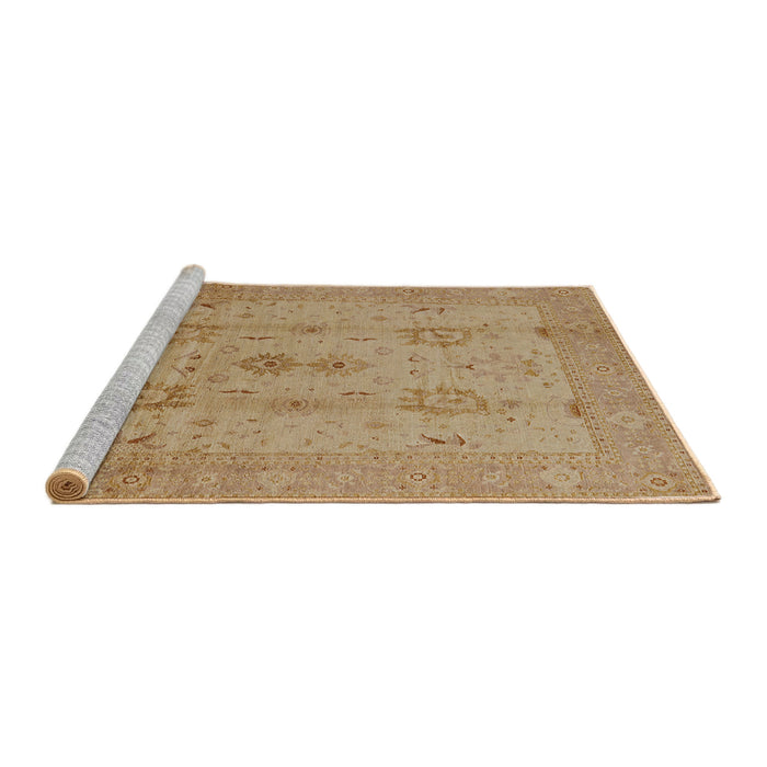 Sideview of Machine Washable Industrial Modern Brown Sand Brown Rug, wshurb856