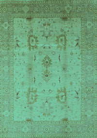 Oriental Turquoise Industrial Rug, urb856turq