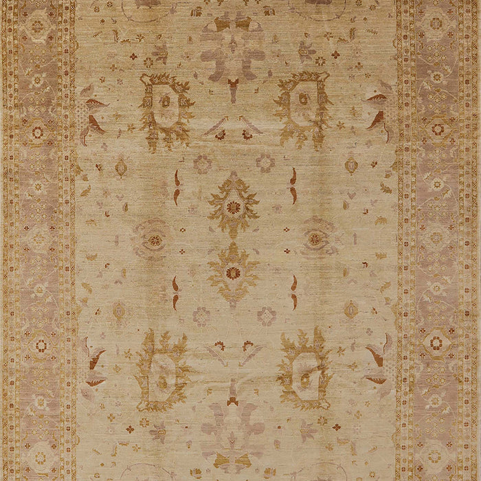 Mid-Century Modern Brown Sand Brown Oriental Rug, urb856