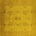 Square Oriental Yellow Industrial Rug, urb856yw