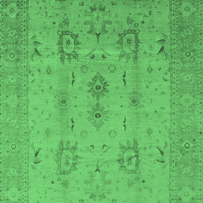 Machine Washable Oriental Emerald Green Industrial Area Rugs, wshurb856emgrn