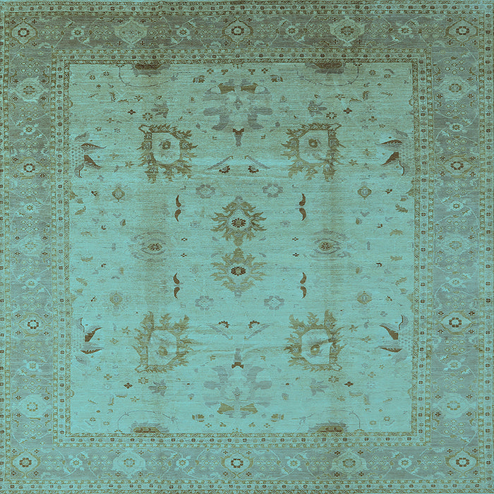 Square Oriental Light Blue Industrial Rug, urb856lblu