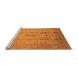 Sideview of Machine Washable Oriental Orange Industrial Area Rugs, wshurb856org