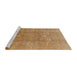 Sideview of Machine Washable Industrial Modern Gold Rug, wshurb857