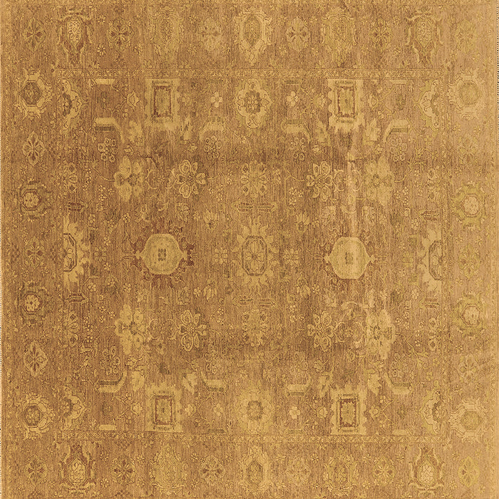 Square Oriental Brown Industrial Rug, urb857brn