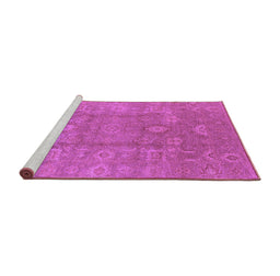 Sideview of Machine Washable Oriental Purple Industrial Area Rugs, wshurb857pur