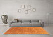 Machine Washable Oriental Orange Industrial Area Rugs in a Living Room, wshurb857org