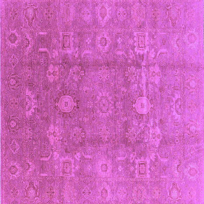 Square Machine Washable Oriental Purple Industrial Area Rugs, wshurb857pur