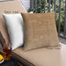 Front View of Mid-Century Modern Urban Square Golden Gold Throw Pillow, 18 inch by 18 inch, pwurb857