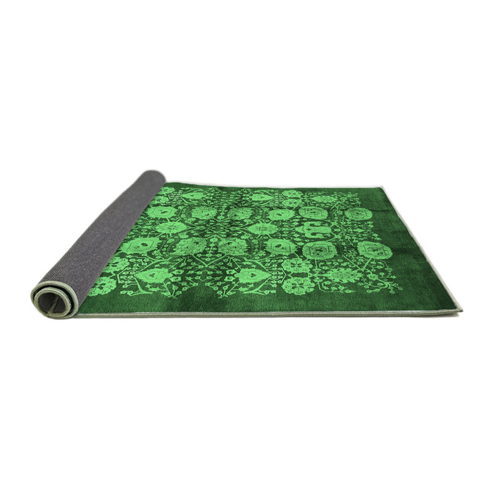 Sideview of Oriental Emerald Green Industrial Rug, urb858emgrn