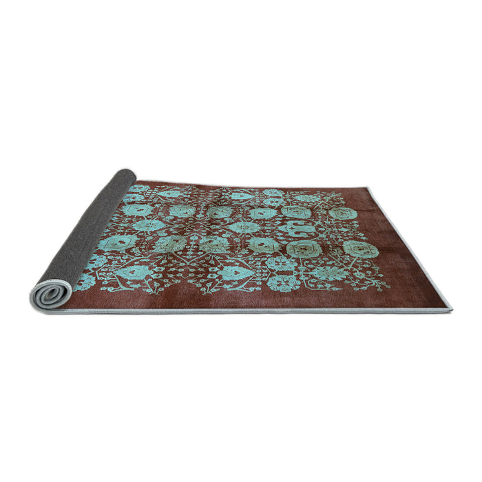 Sideview of Oriental Light Blue Industrial Rug, urb858lblu