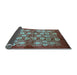 Sideview of Oriental Light Blue Industrial Rug, urb858lblu