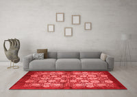 Machine Washable Oriental Red Industrial Rug, wshurb858red