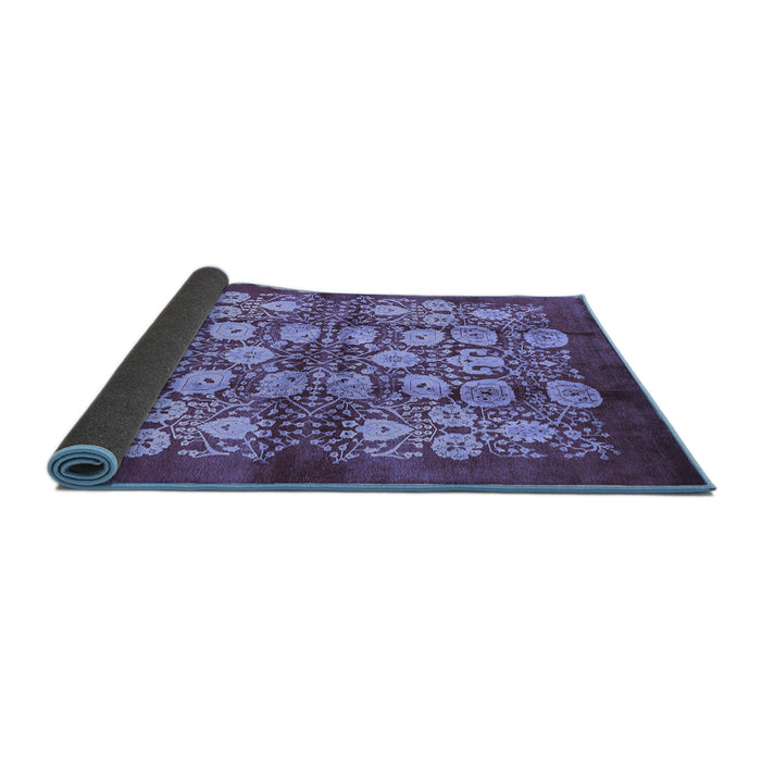 Sideview of Oriental Blue Industrial Rug, urb858blu