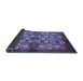 Sideview of Oriental Blue Industrial Rug, urb858blu