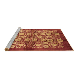 Sideview of Machine Washable Oriental Brown Industrial Rug, wshurb858brn