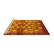 Sideview of Machine Washable Oriental Yellow Industrial Rug, wshurb858yw