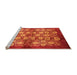 Sideview of Machine Washable Oriental Orange Industrial Area Rugs, wshurb858org