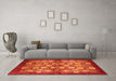 Machine Washable Oriental Orange Industrial Area Rugs in a Living Room, wshurb858org