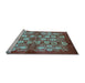 Sideview of Machine Washable Oriental Light Blue Industrial Rug, wshurb858lblu