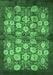 Machine Washable Oriental Emerald Green Industrial Area Rugs, wshurb858emgrn