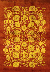 Oriental Yellow Industrial Rug, urb858yw