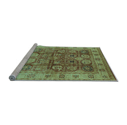 Sideview of Machine Washable Oriental Light Blue Industrial Rug, wshurb859lblu
