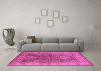 Machine Washable Oriental Purple Industrial Rug, wshurb859pur