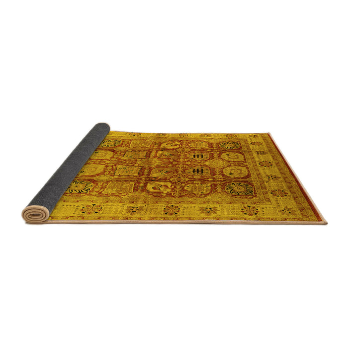 Sideview of Oriental Yellow Industrial Rug, urb859yw