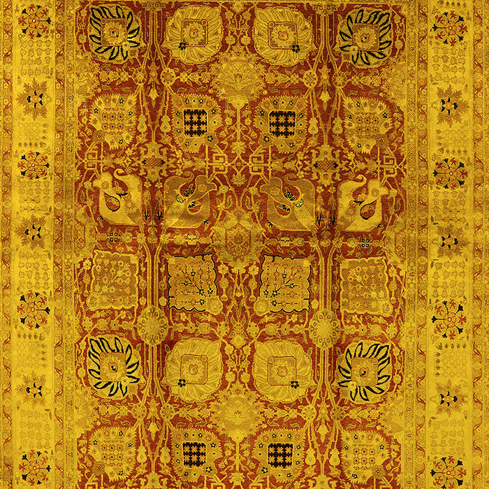 Oriental Yellow Industrial Rug, urb859yw