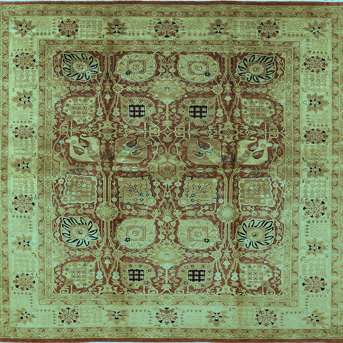 Square Oriental Light Blue Industrial Rug, urb859lblu