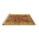 Sideview of Machine Washable Oriental Brown Industrial Rug, wshurb859brn