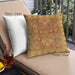 Front View of Mid-Century Modern Urban Square Orange Throw Pillow, 18 inch by 18 inch, pwurb859