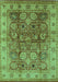 Machine Washable Oriental Turquoise Industrial Area Rugs, wshurb859turq