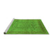 Sideview of Machine Washable Oriental Green Industrial Area Rugs, wshurb860grn