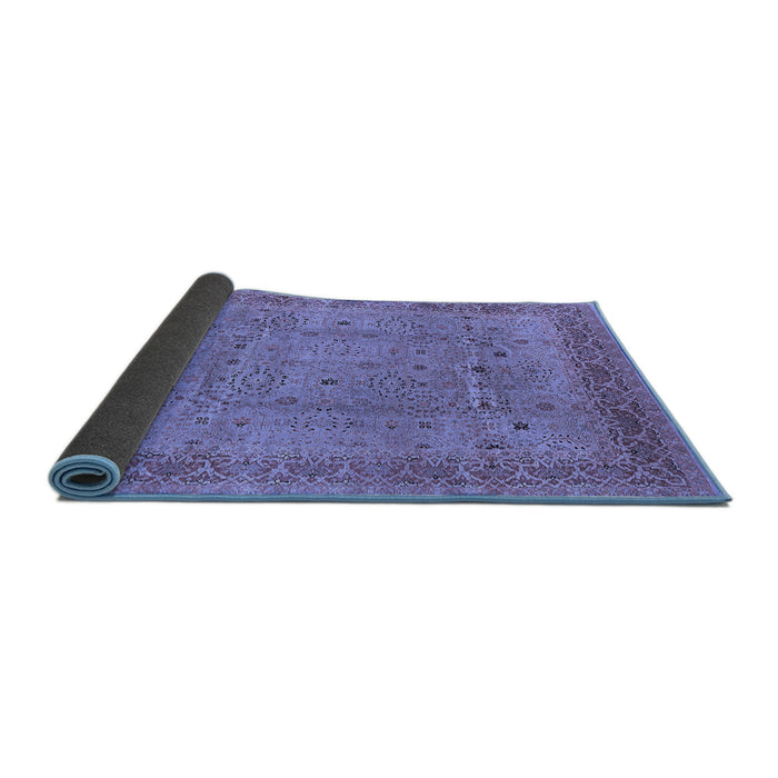 Sideview of Oriental Blue Industrial Rug, urb860blu