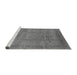 Sideview of Machine Washable Oriental Gray Industrial Rug, wshurb860gry