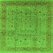 Square Oriental Green Industrial Rug, urb860grn