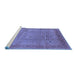 Sideview of Machine Washable Oriental Blue Industrial Rug, wshurb860blu