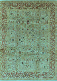 Oriental Light Blue Industrial Rug, urb860lblu