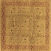 Square Oriental Brown Industrial Rug, urb860brn