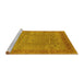 Sideview of Machine Washable Oriental Yellow Industrial Rug, wshurb860yw