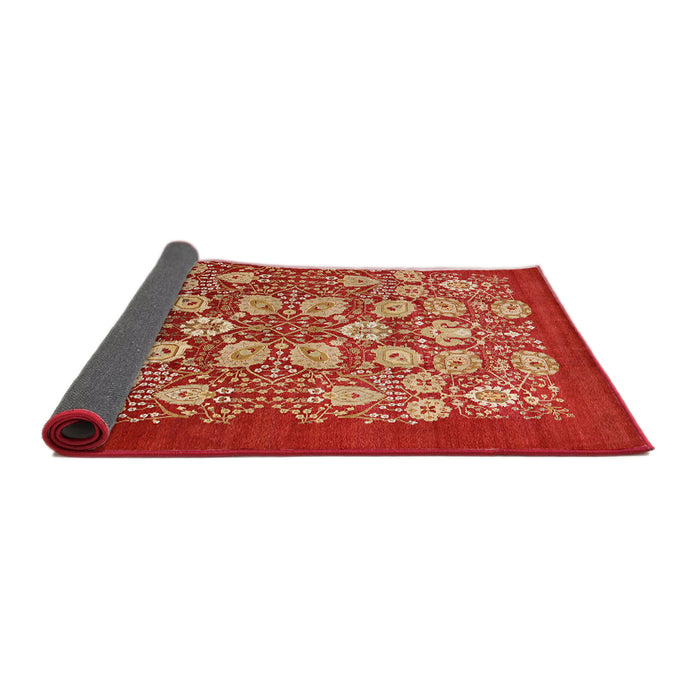 Sideview of Mid-Century Modern Red Oriental Rug, urb861