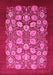Machine Washable Oriental Pink Industrial Rug, wshurb861pnk