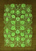 Machine Washable Oriental Green Industrial Area Rugs, wshurb861grn