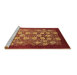 Sideview of Machine Washable Oriental Brown Industrial Rug, wshurb861brn