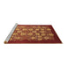 Sideview of Machine Washable Oriental Brown Industrial Rug, wshurb861brn